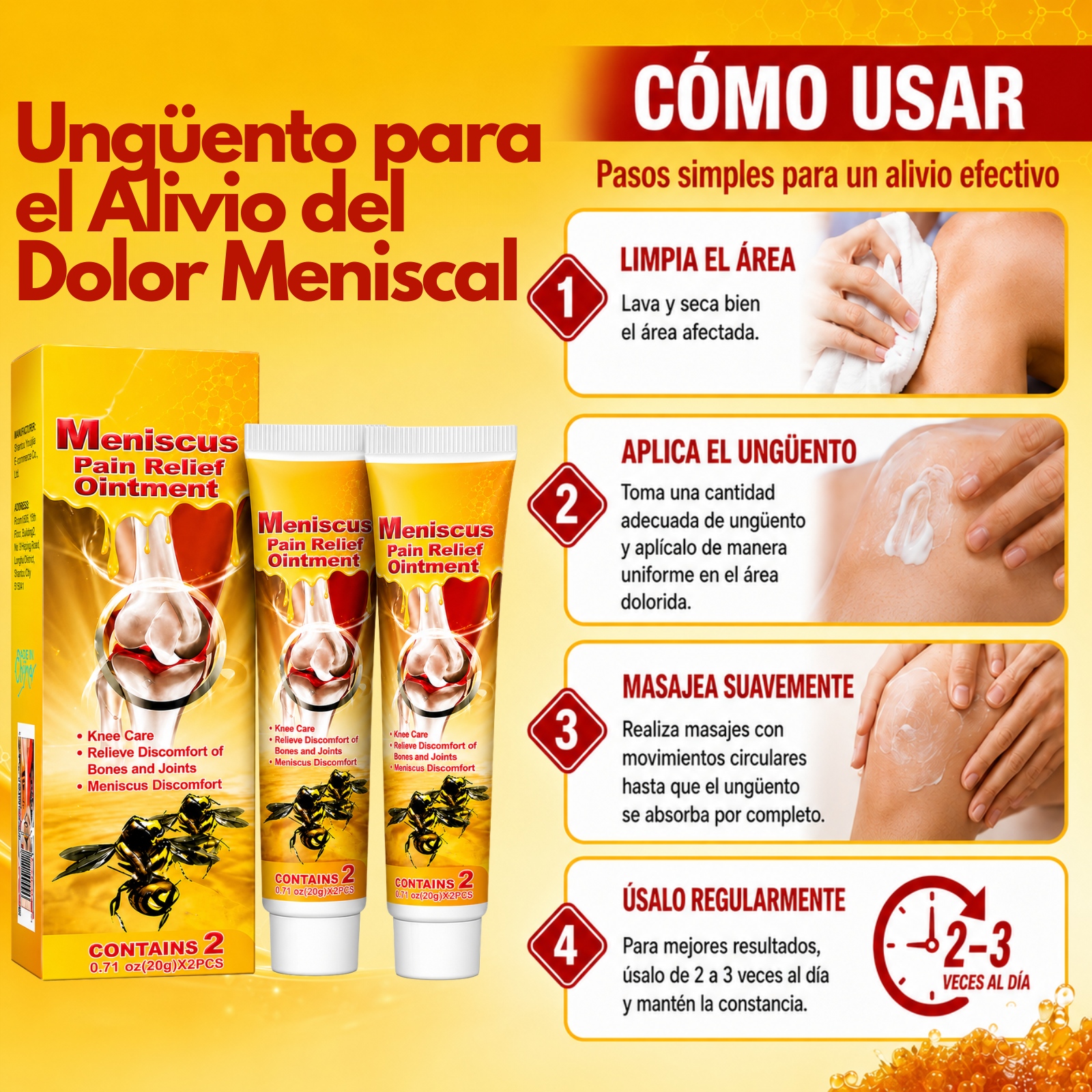 Crema Para Meniscos - Por Fin Movete Sin Dolor Constante En Las Articulaciones