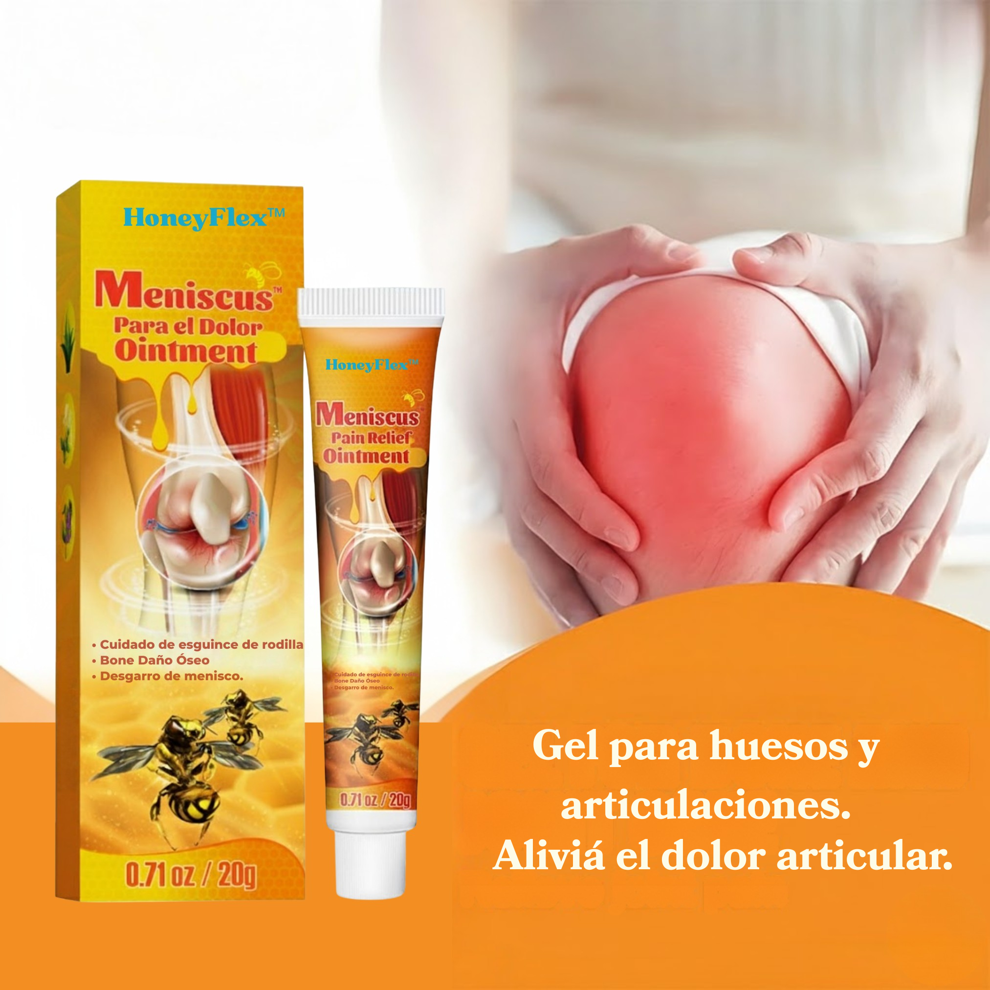 HoneyFlex™ - Ungüento para Dolor de Menisco y Articulaciones