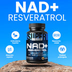 NAD+ Resveratrol - Cellular Repair Capsules for Anti-Aging and Extra Energy (60 Capsules)