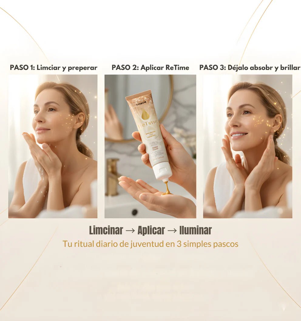 Crema antiedad ReTime: luce más joven sin clínicas ni agujas