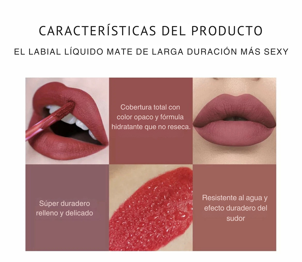 Set de 6 Labiales Líquidos Mate Handaiyan