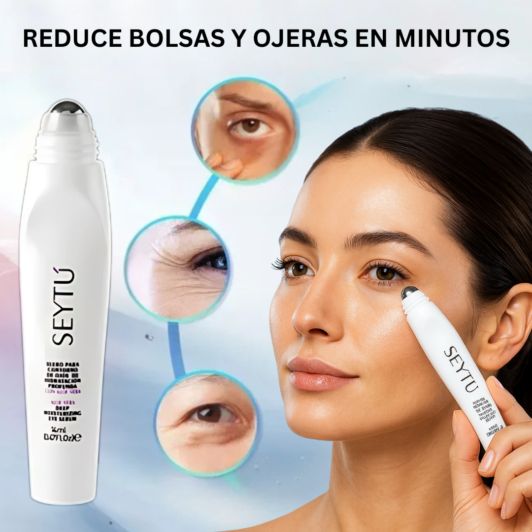 Roller Anti-Ojeras con Ácido Hialurónico – Reduce Bolsas al Instante