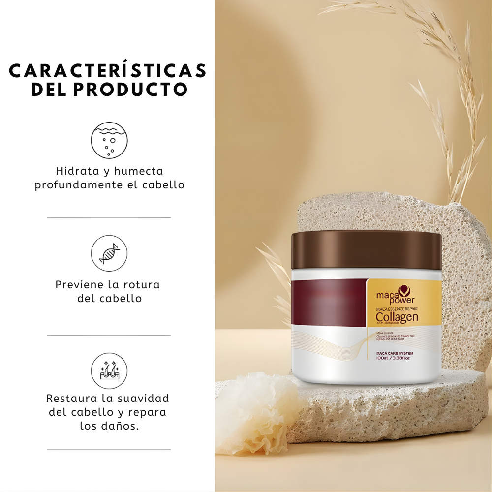 Mascarilla capilar profesional – Reparación profunda con colágeno y aceite de argán