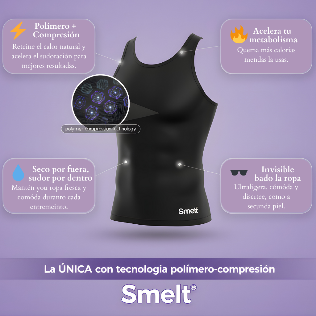 Camiseta moldeadora Smelt Sauna: quema grasa más rápido
