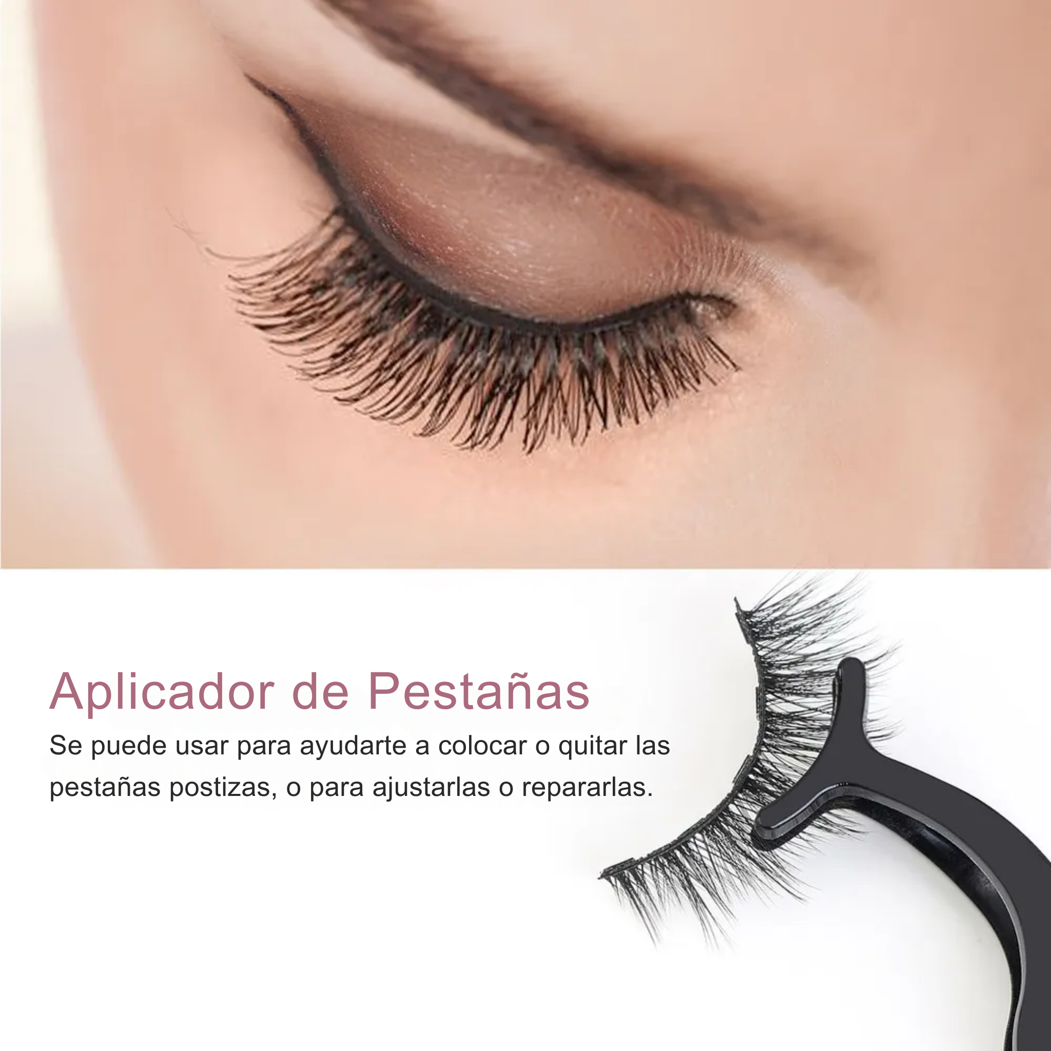 Pestañas Magnéticas 3 en 1™ – Kit Reutilizable con Delineador + Aplicador