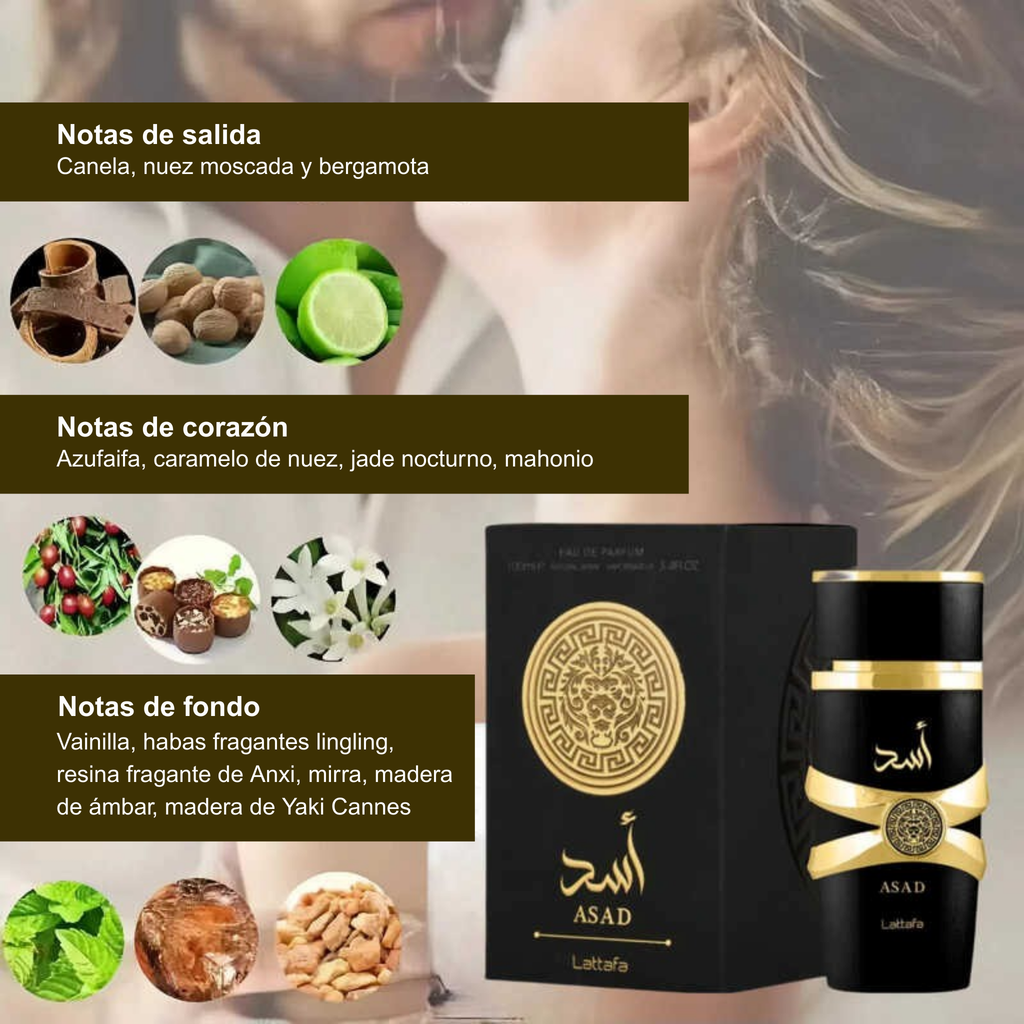 Lattafa ASAD EDP – Perfume Árabe Masculino Intenso y Elegante