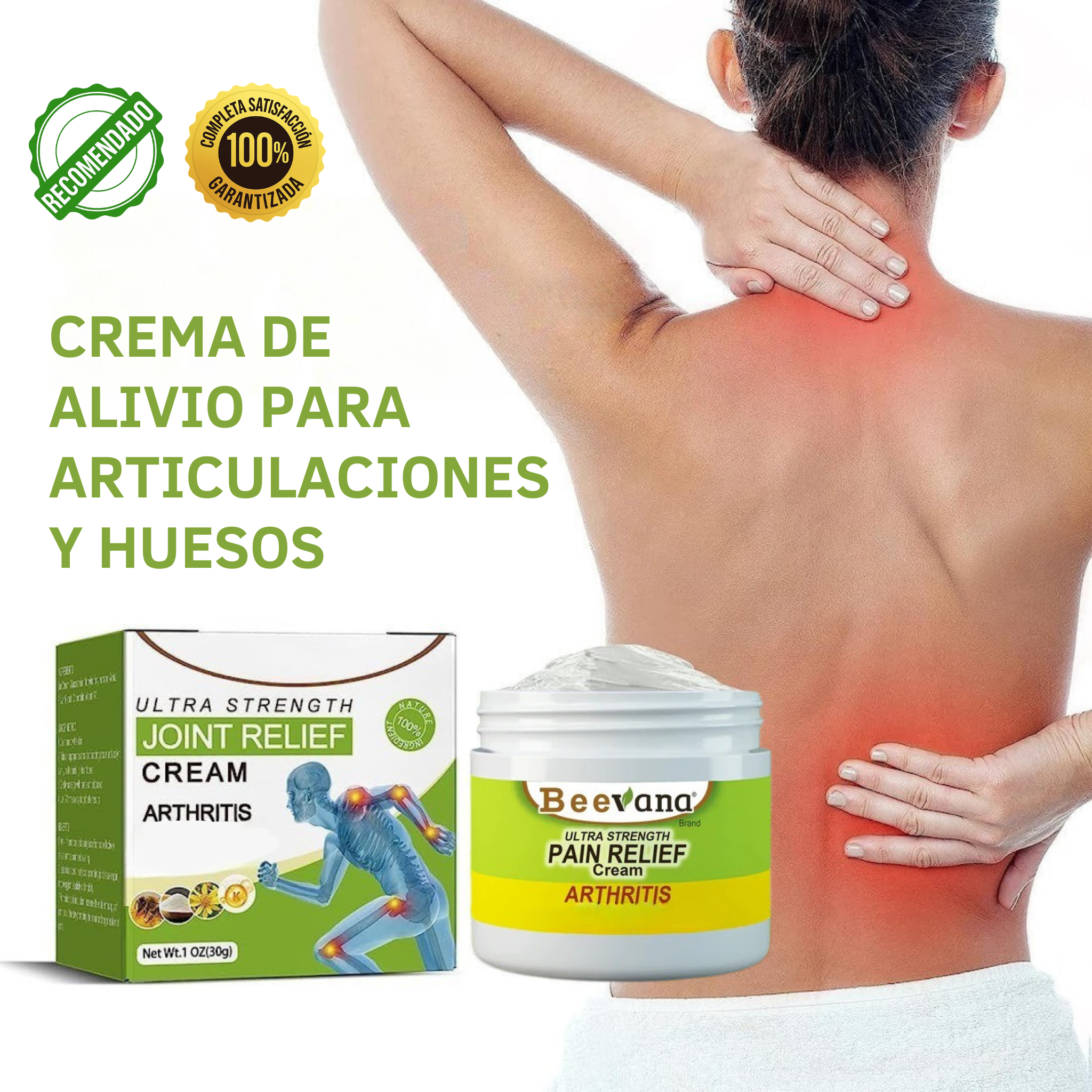 Crema Ultra Fuerte de Alivio Rápido para Articulaciones y Músculos