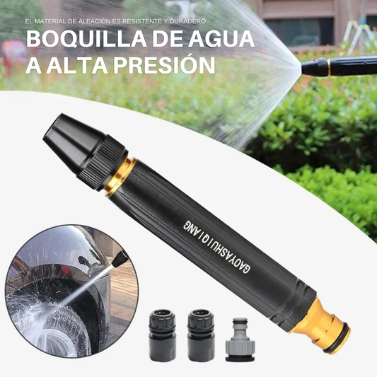 Boquilla de alta presión™: convierte cualquier manguera en una hidrolavadora al instante