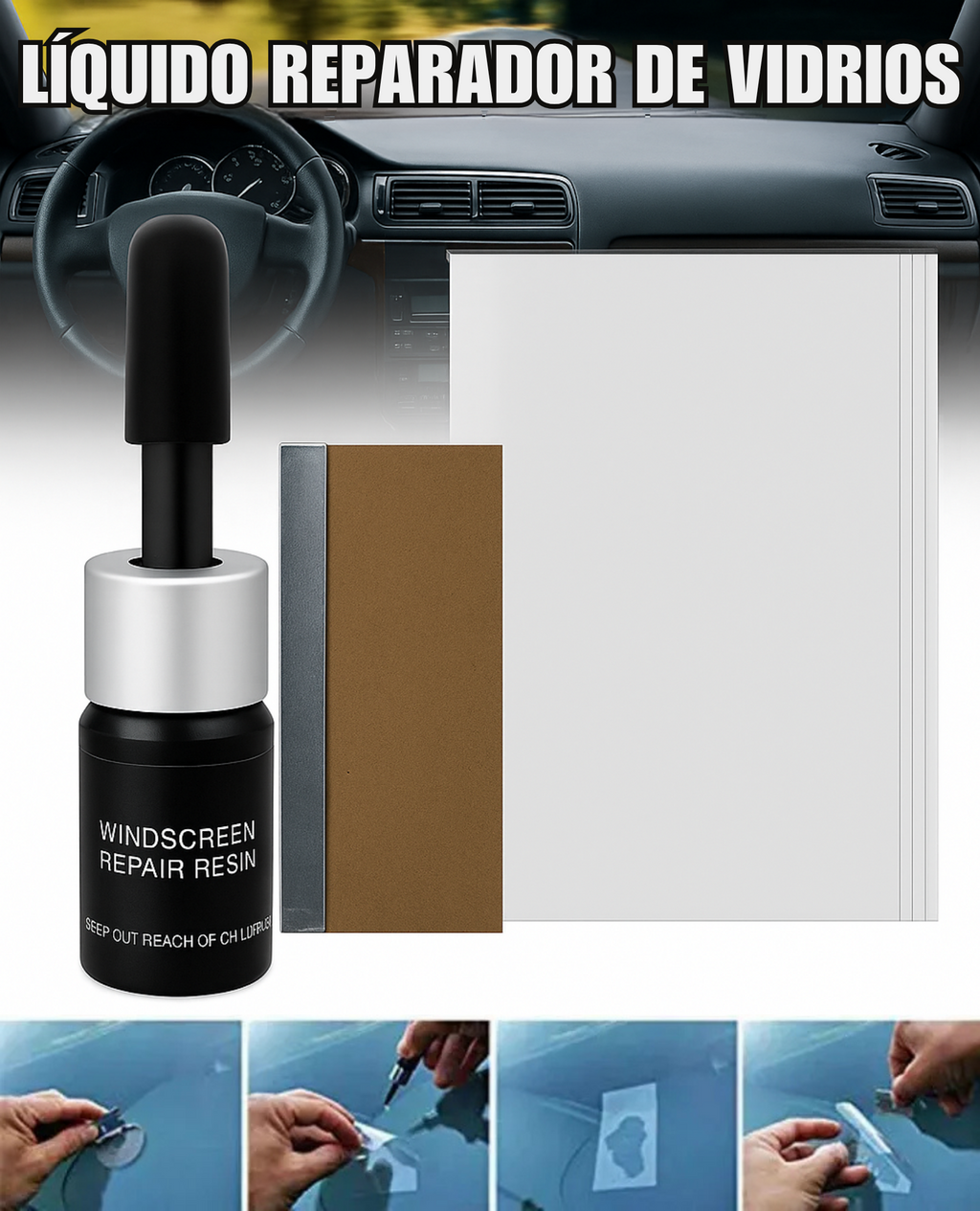 Repara Parabrisas en Minutos con Resina Profesional