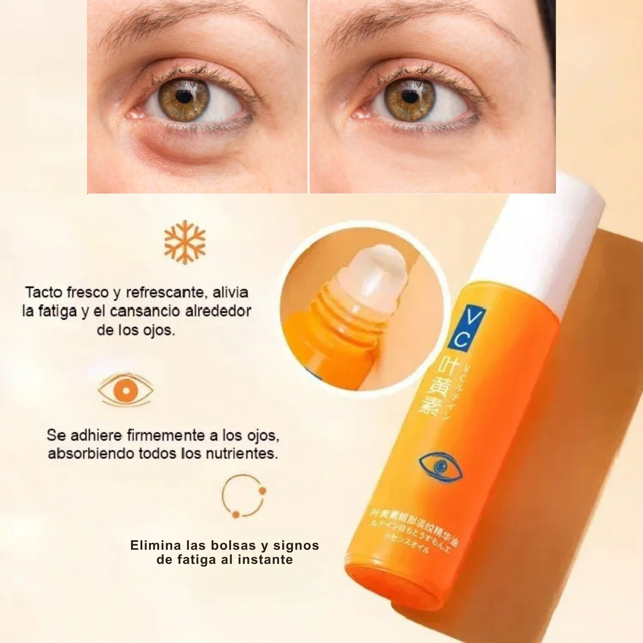 Sérum Contorno de Ojos Reafirmante con Luteína – Antiarrugas & Efecto Lifting Inmediato