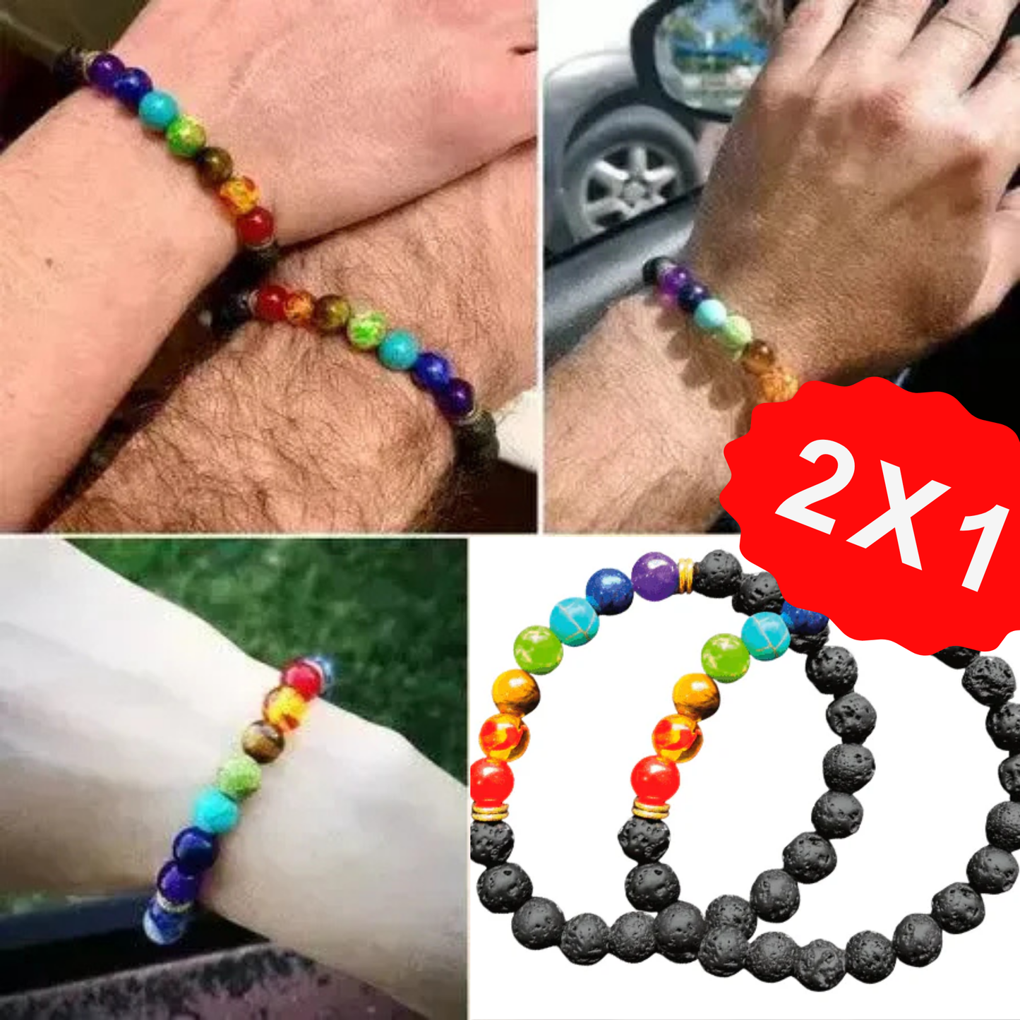 Pulsera Tilan™ de 7 Chakras – Energía, Paz y Sanación (Oferta 2x1)