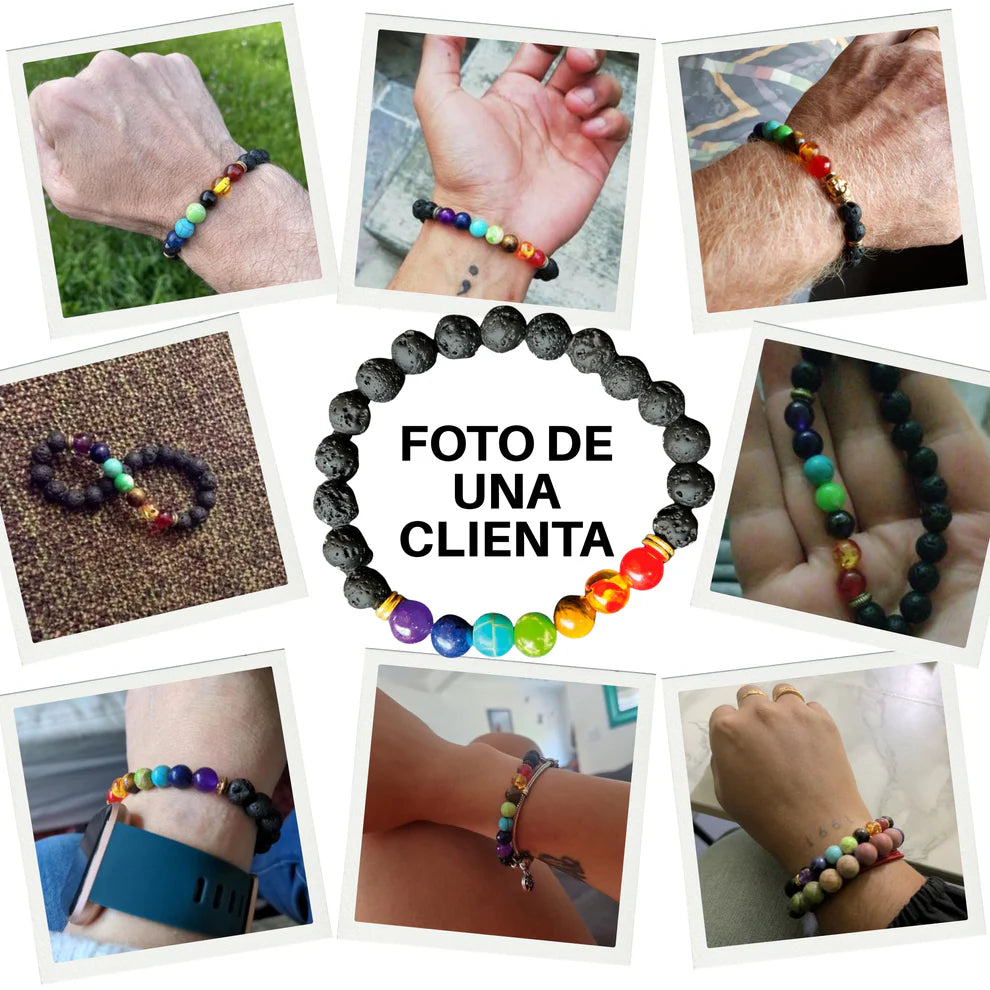 Pulsera de Sanación 7 Chakras ✨ 2x1 Equilibrio y Energía Interior