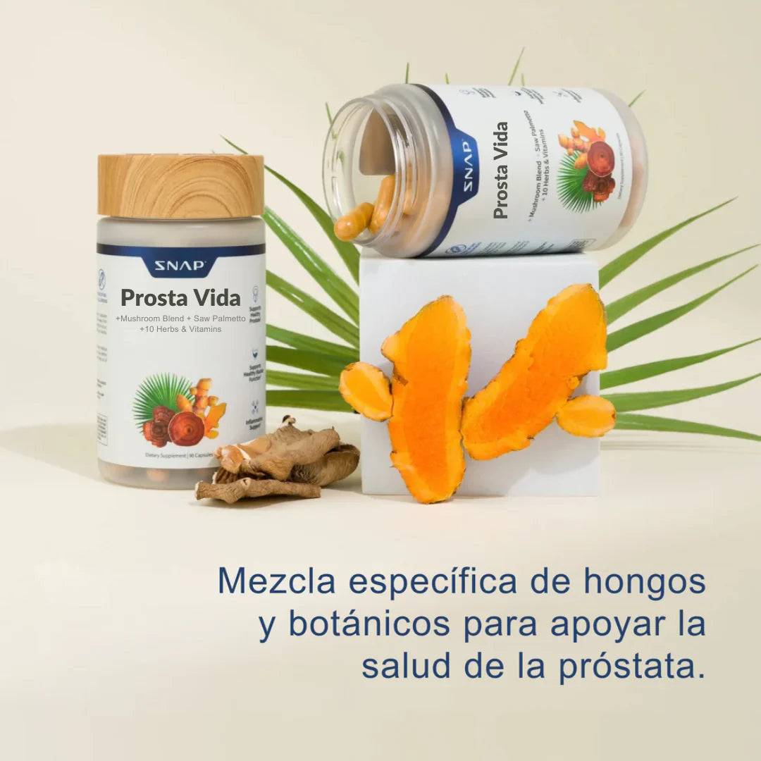 ProstaVida - Fórmula Natural para la Salud de la Próstata, Vejiga y Vitalidad Masculina (60 Cápsulas)
