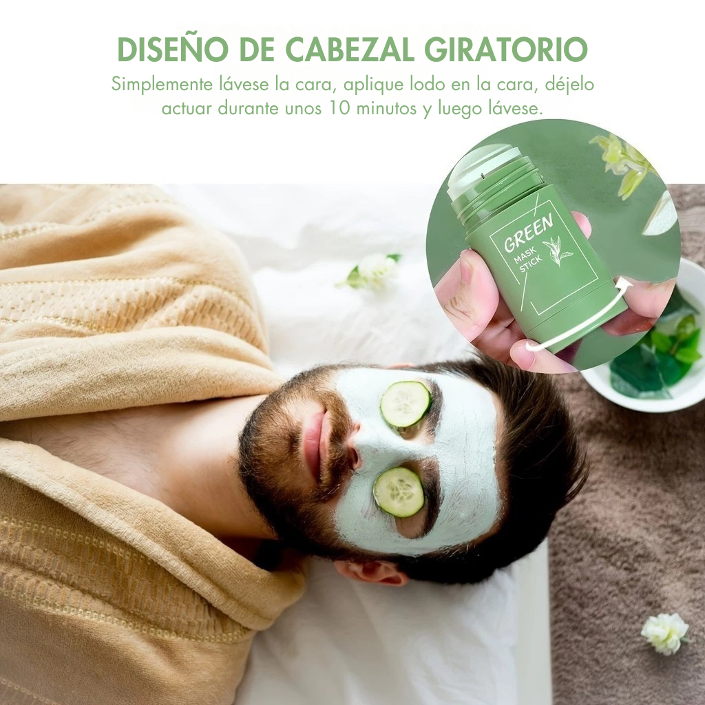 Mascarilla Verde en Barra: ¡Adiós a los poros y puntos negros, hola a una piel radiante y limpia!