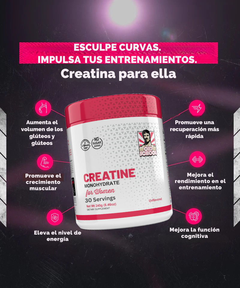 Monohidrato de creatina para mujeres: aumenta tu confianza con solo una cucharada