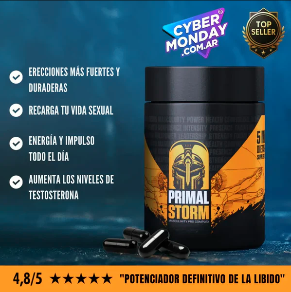 Primal Storm - Cápsulas naturales para el apoyo de la testosterona