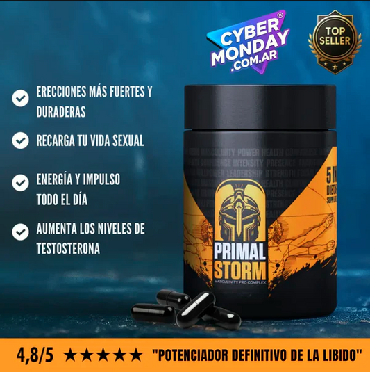 Primal Storm - Cápsulas naturales para el apoyo de la testosterona