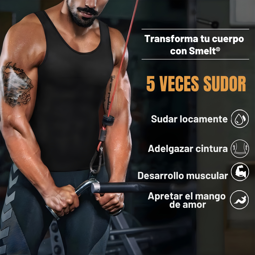 Camiseta moldeadora Smelt Sauna: quema grasa más rápido