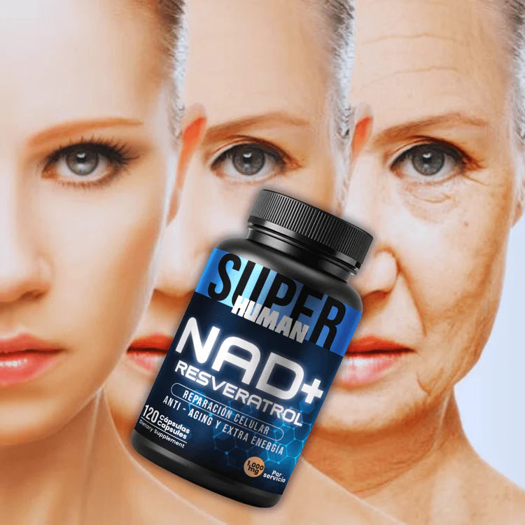 NAD+ Resveratrol - Cellular Repair Capsules for Anti-Aging and Extra Energy (60 Capsules)