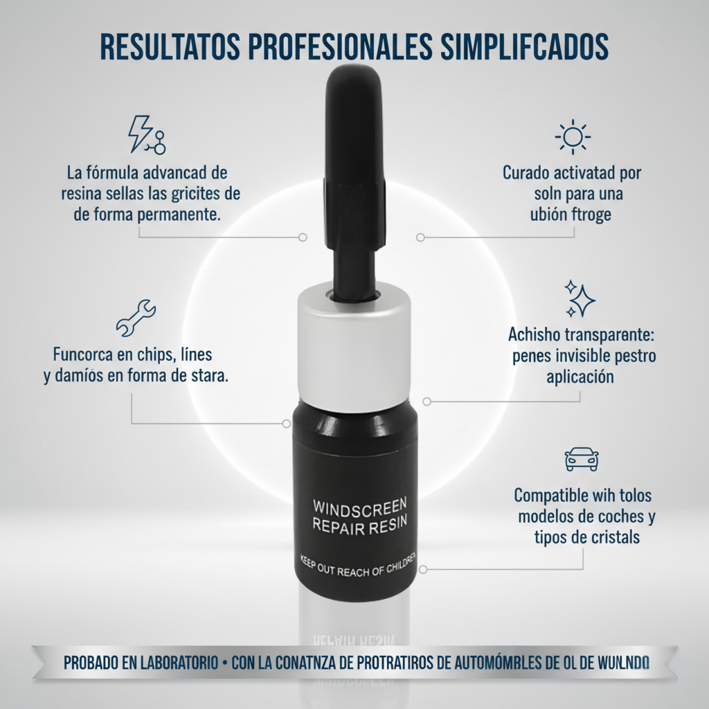 Resina reparadora de parabrisas - Repara grietas en el parabrisas al instante: sin necesidad de mecánico.