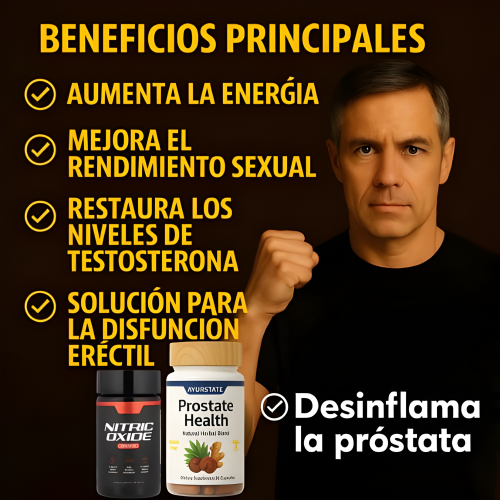 Masculinity combo: Salud prostática + Óxido nítrico