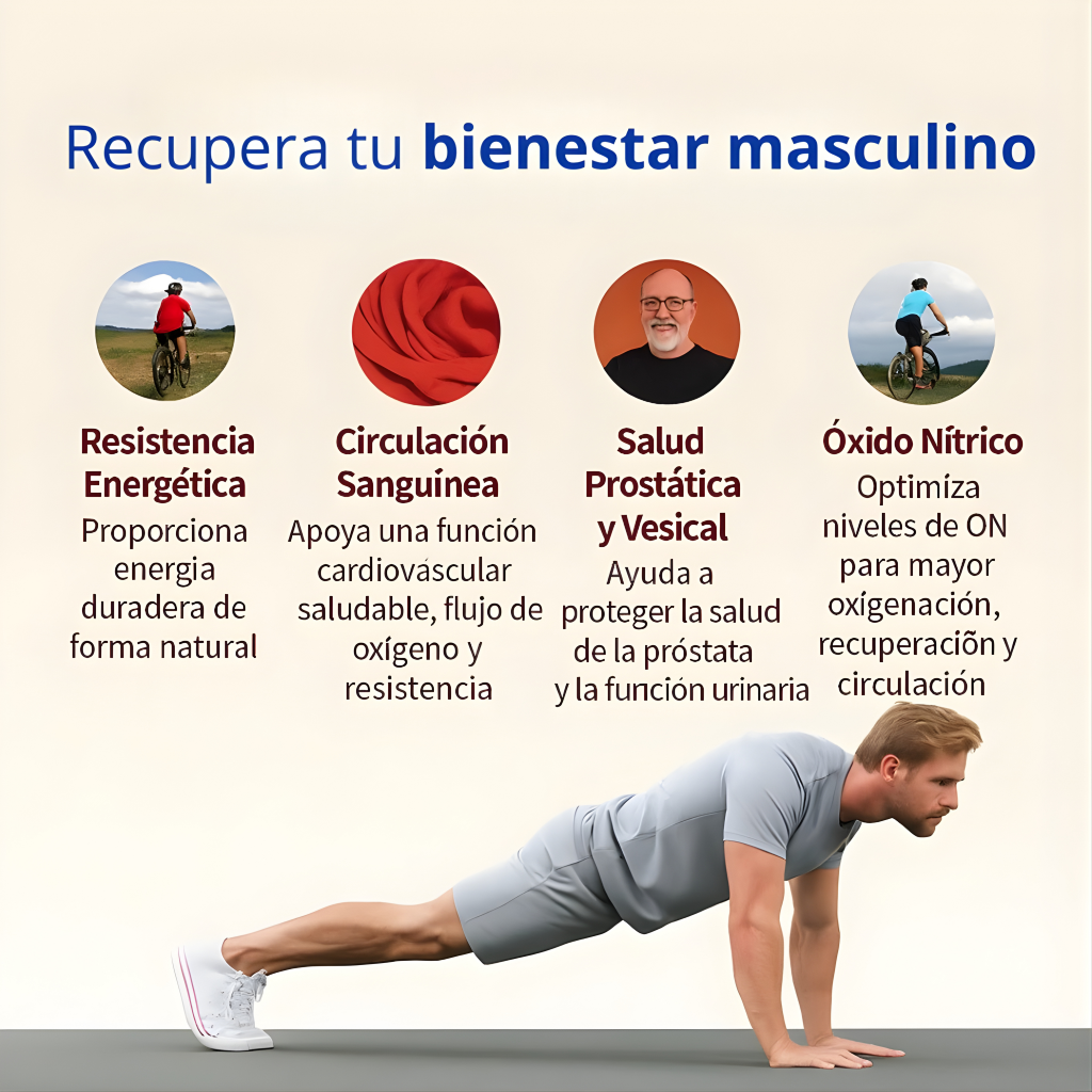 Masculinity combo: Salud prostática + Óxido nítrico