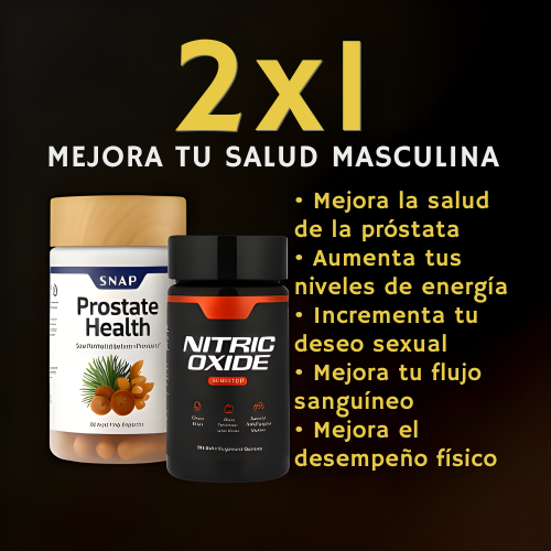 Masculinity combo: Salud prostática + Óxido nítrico