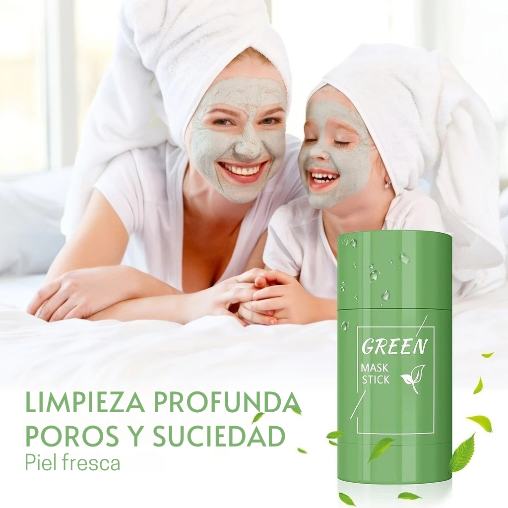Mascarilla Verde en Barra: ¡Adiós a los poros y puntos negros, hola a una piel radiante y limpia!