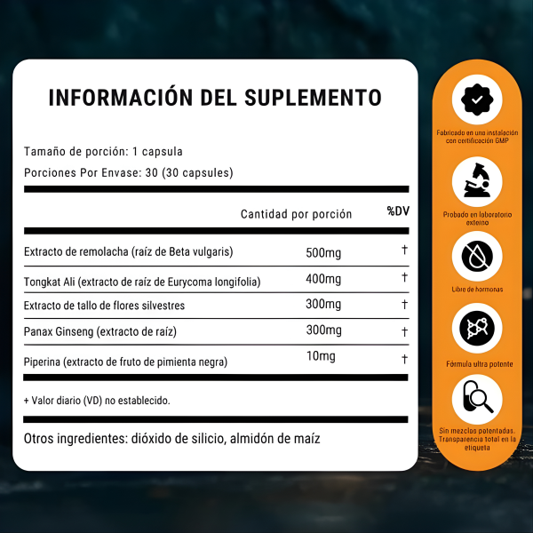 Primal Storm - Cápsulas naturales para el apoyo de la testosterona