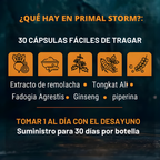 Primal Storm - Cápsulas naturales para el apoyo de la testosterona
