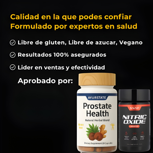 Masculinity combo: Salud prostática + Óxido nítrico