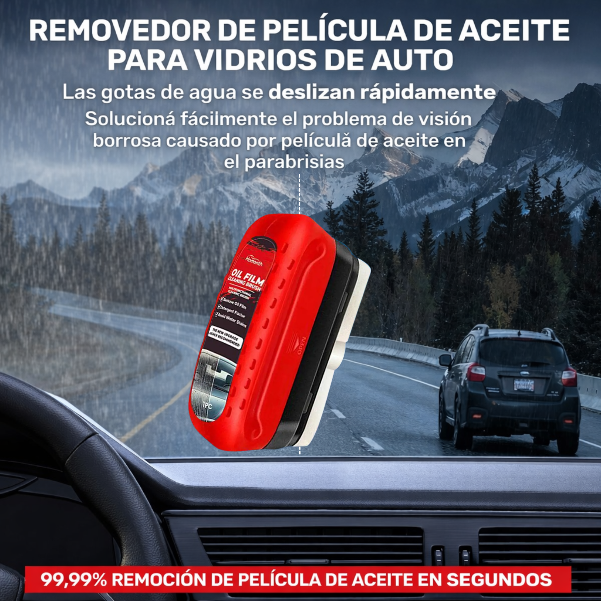 Cepillo Limpiador de Película de Aceite — Mejora la Claridad y la Visibilidad (Oferta 2x1)