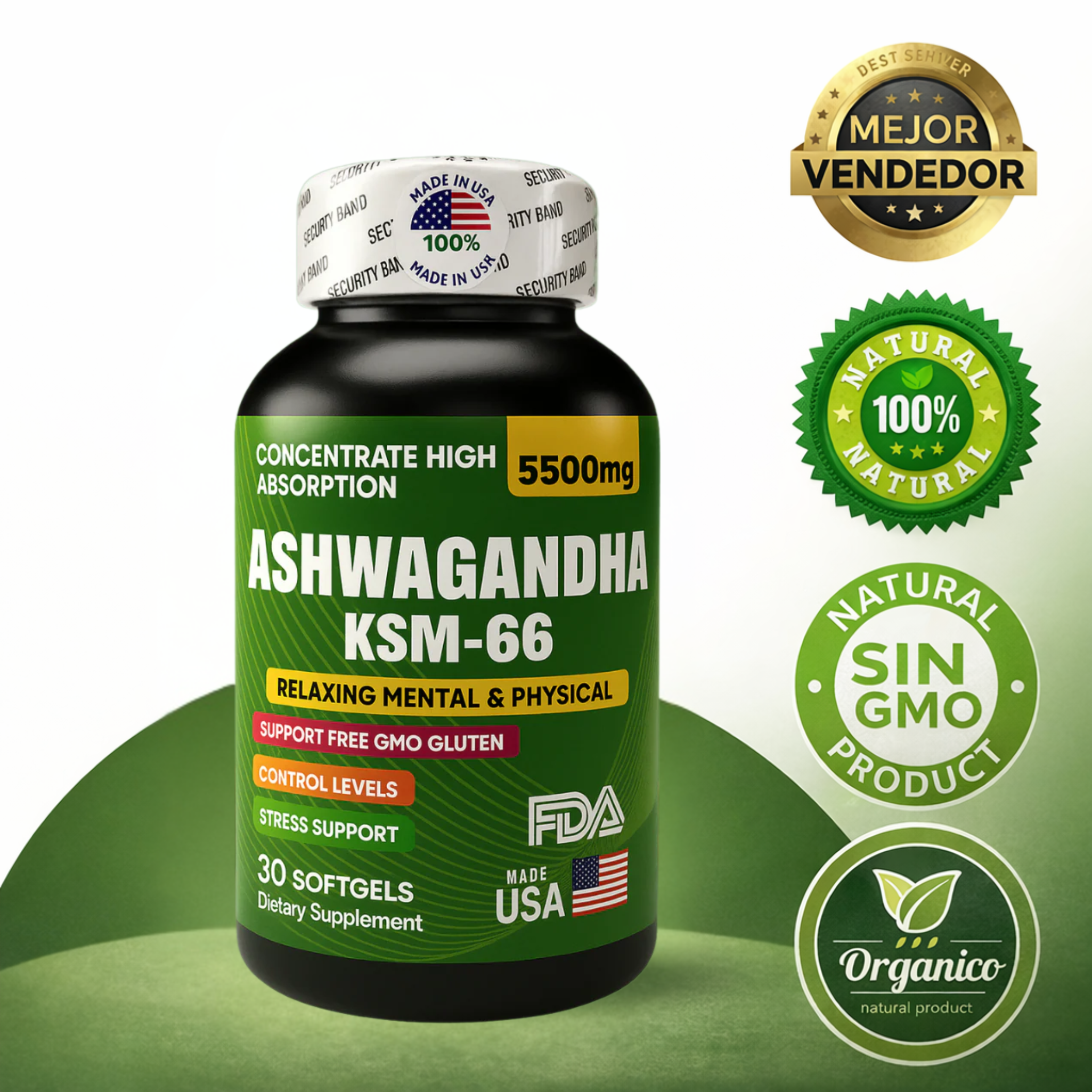 Ashwagandha KSM-66 - Mente en calma. Cuerpo fuerte. Equilibrio real.