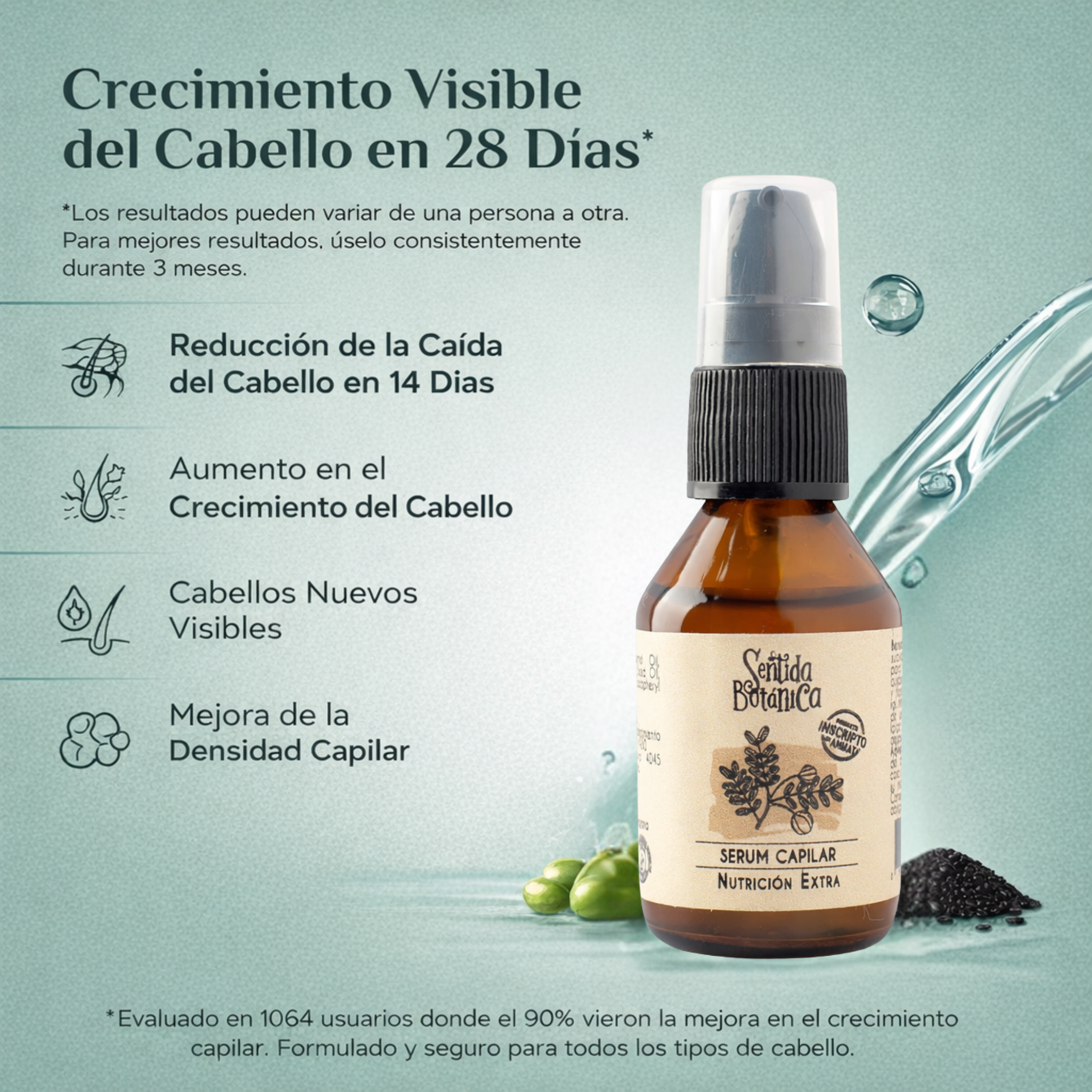 Sentida Botánica Sérum Capilar - Reviví tu pelo. Recuperá tu confianza.