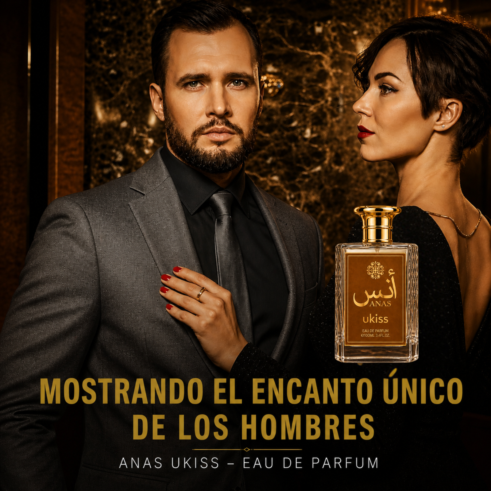 ANAS Ukiss Perfume para Hombre - El aroma que impone presencia al entrar