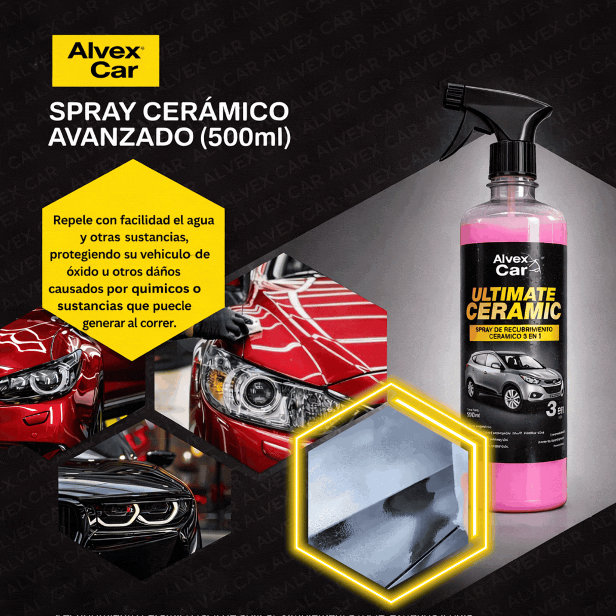 Alvex Car Ultimate Ceramic® – Spray cerámico 3 en 1 | 500 ml