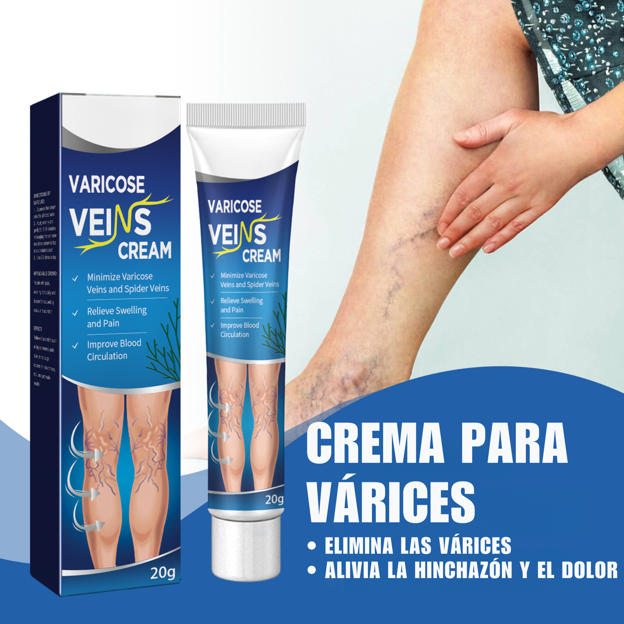 Crema para várices - Alivio inmediato, piernas más livianas y circulación mejorada.