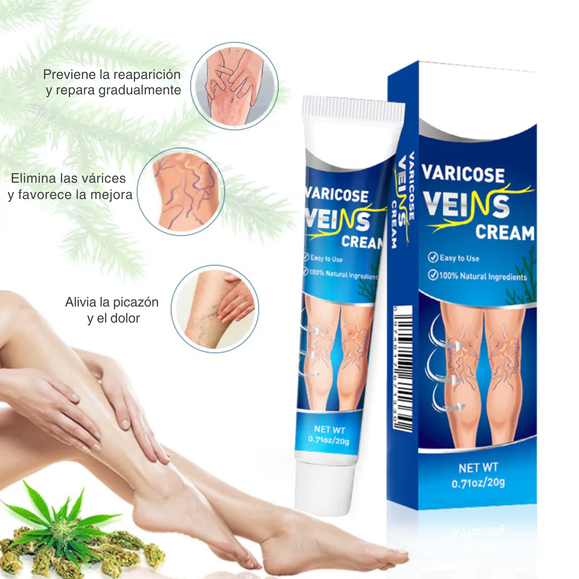 Crema para várices - Alivio inmediato, piernas más livianas y circulación mejorada.