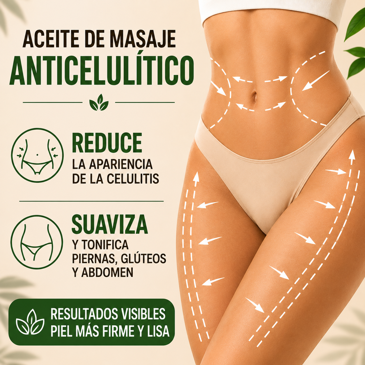 Aceite de Masaje Anticelulítico – Suaviza, Reafirma y Esculpe Tu Piel Naturalmente