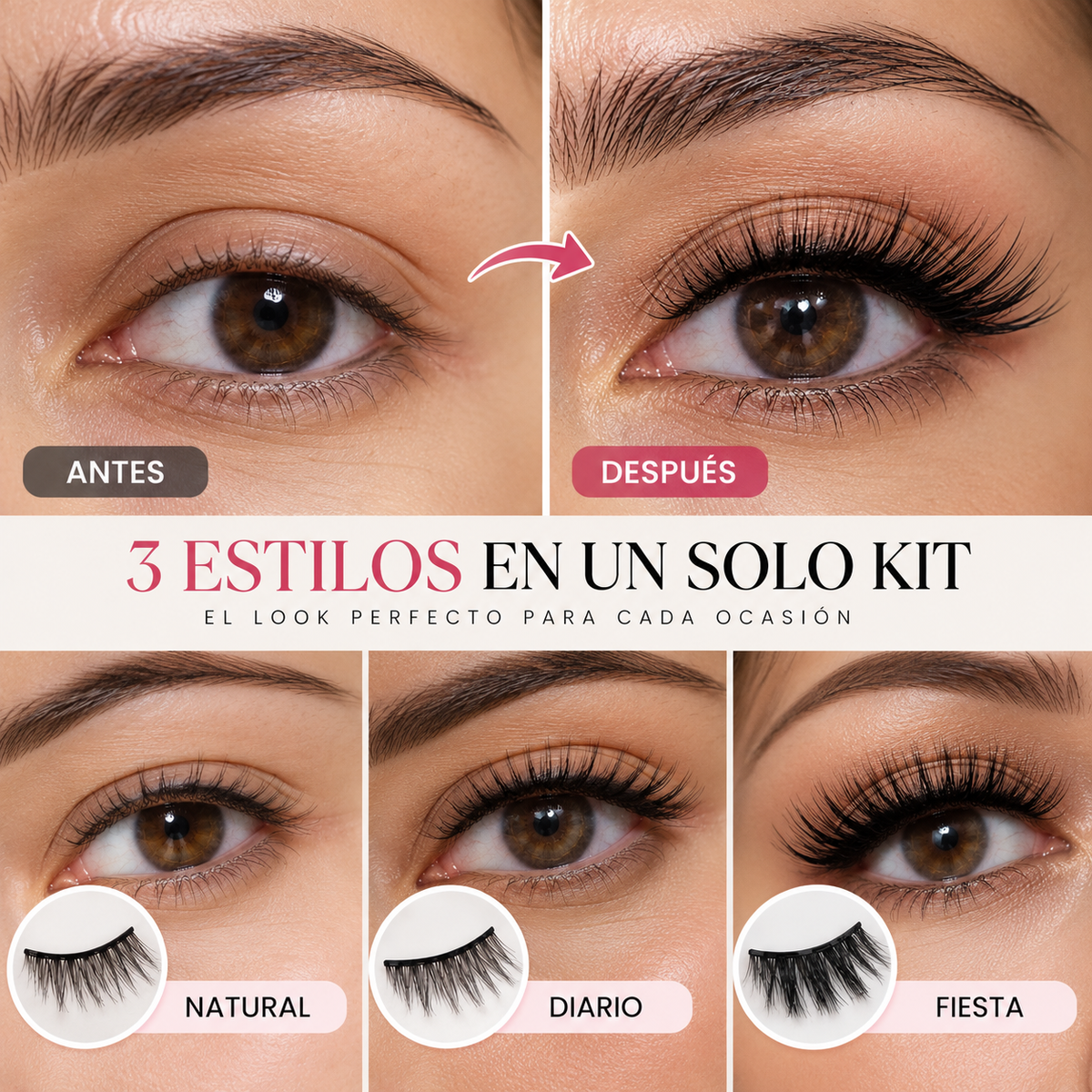 Pestañas Magnéticas Premium – Belleza Todo el Día, Sin Pegamento ni Complicaciones