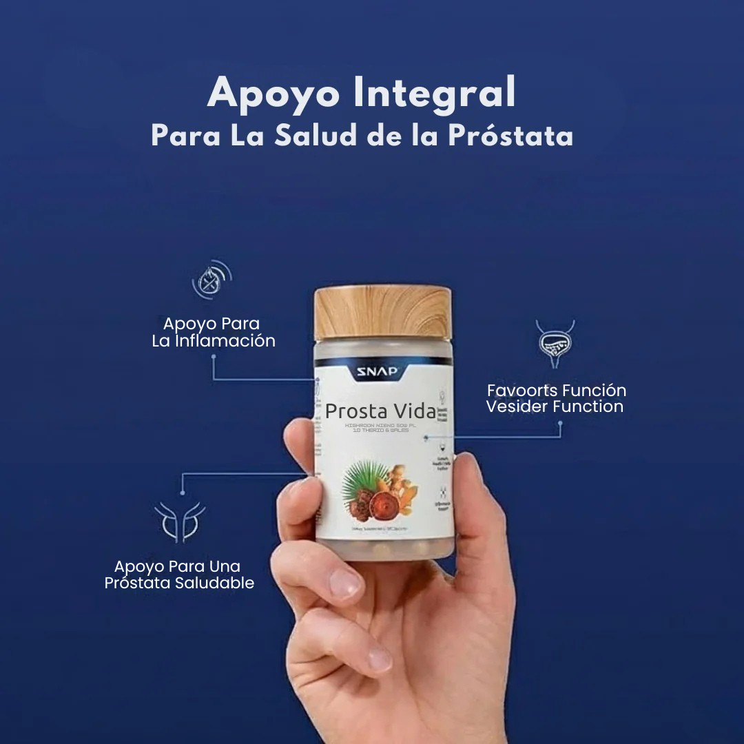 ProstaVida - Fórmula Natural para la Salud de la Próstata, Vejiga y Vitalidad Masculina (60 Cápsulas)