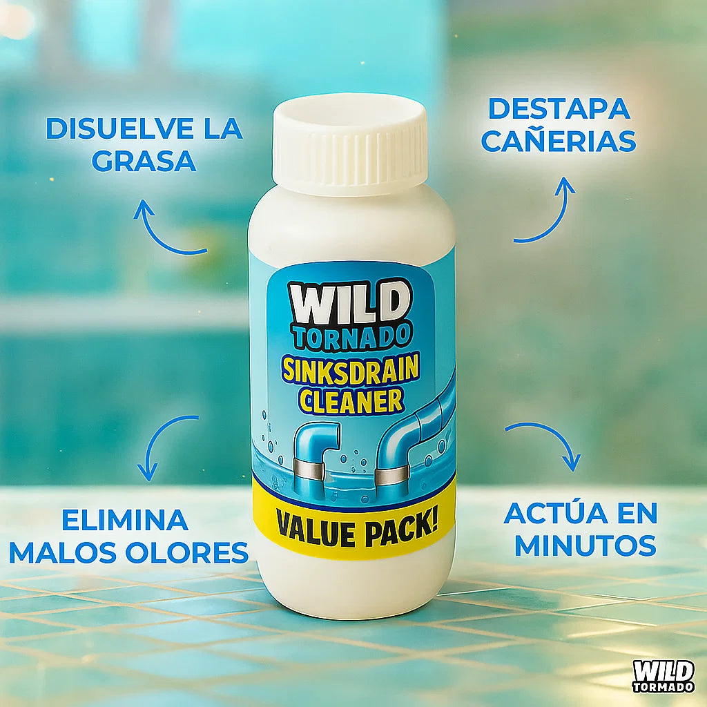 Limpiador de fregaderos y desagües Wild Tornado: ¡Dígale adiós a las tuberías obstruidas!