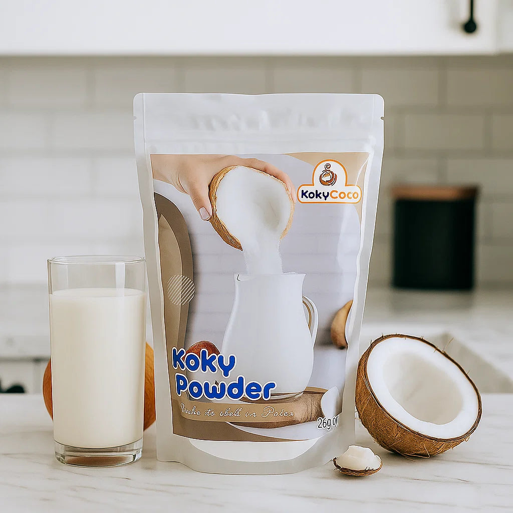 Polvo de Koky: ¡Saborea la bondad pura del coco en cada sorbo!