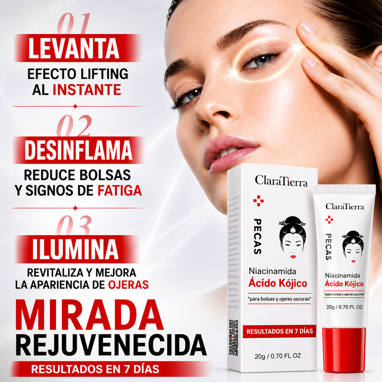 Rejuvenecedor Instantáneo para Ojos – Levanta, Desinflama e Ilumina al Instante los Ojos Cansados de Forma Natural