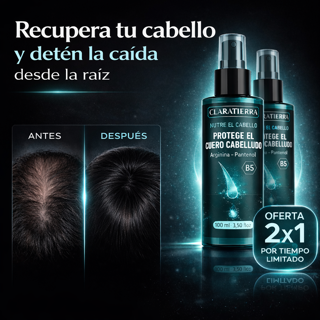 Spray revitalizante capilar FoltiGrow – Oferta 2x1 | Detén la caída del cabello y consigue un cabello más grueso y fuerte.