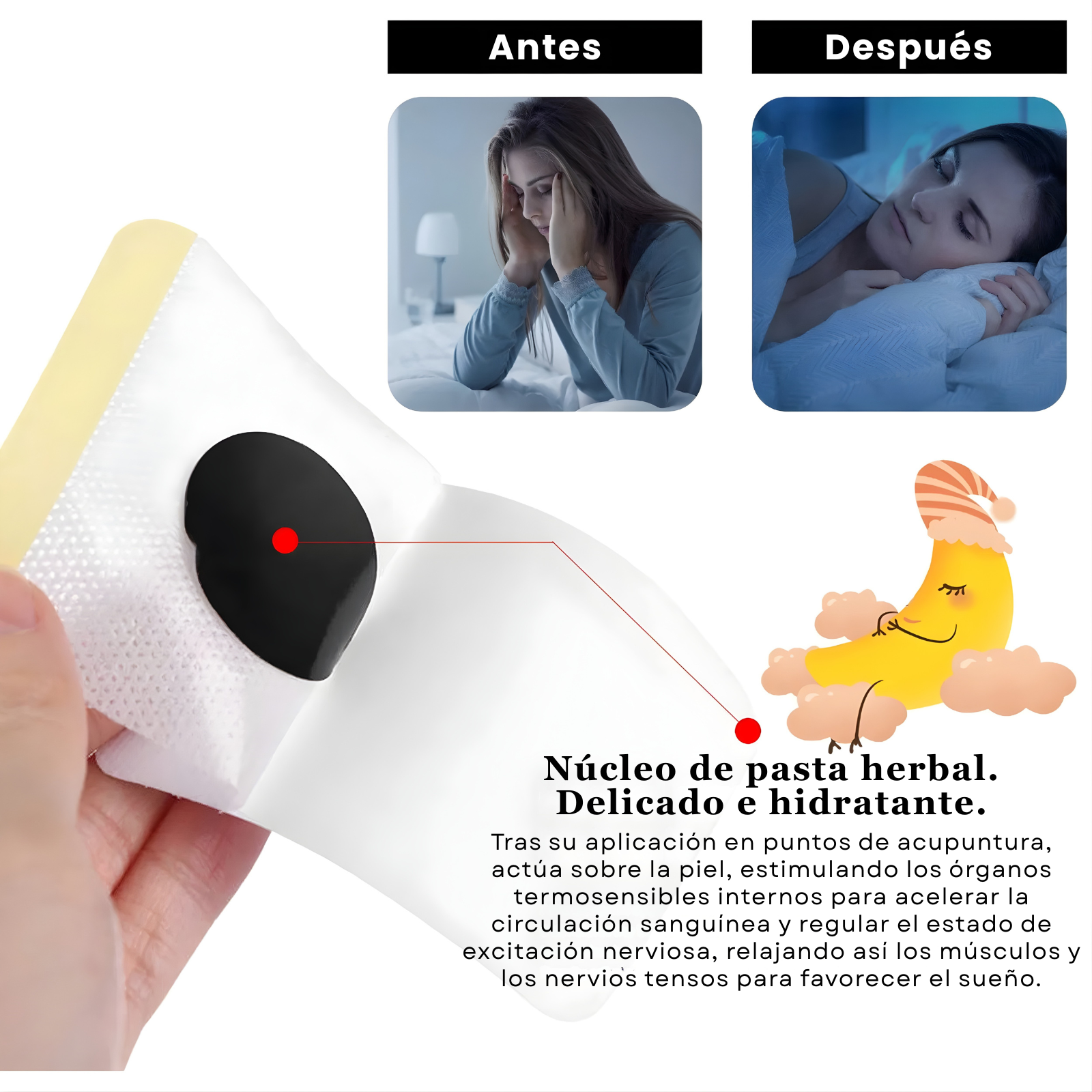 Parches para dormir: ayuda para un sueño profundo y reparador, totalmente natural.