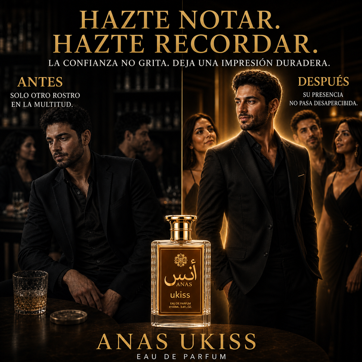 ANAS Ukiss Perfume para Hombre - El aroma que impone presencia al entrar