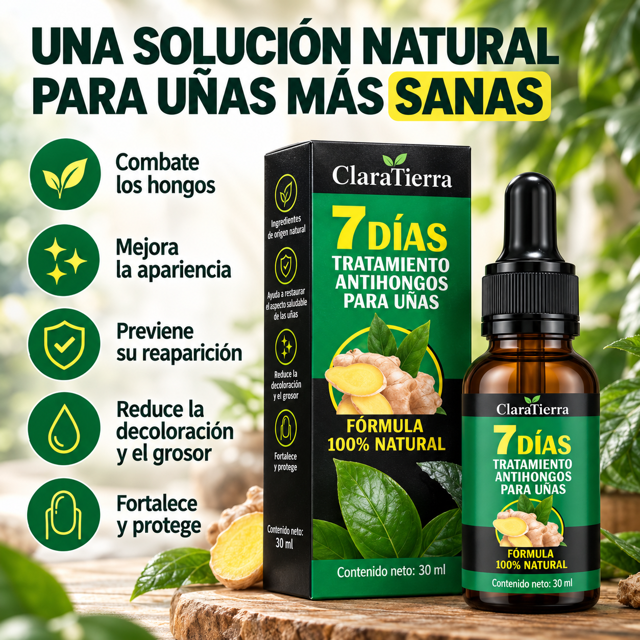 Tratamiento Antihongos 7 Días – Fórmula 100% Natural para Uñas Más Sanas y Fuertes