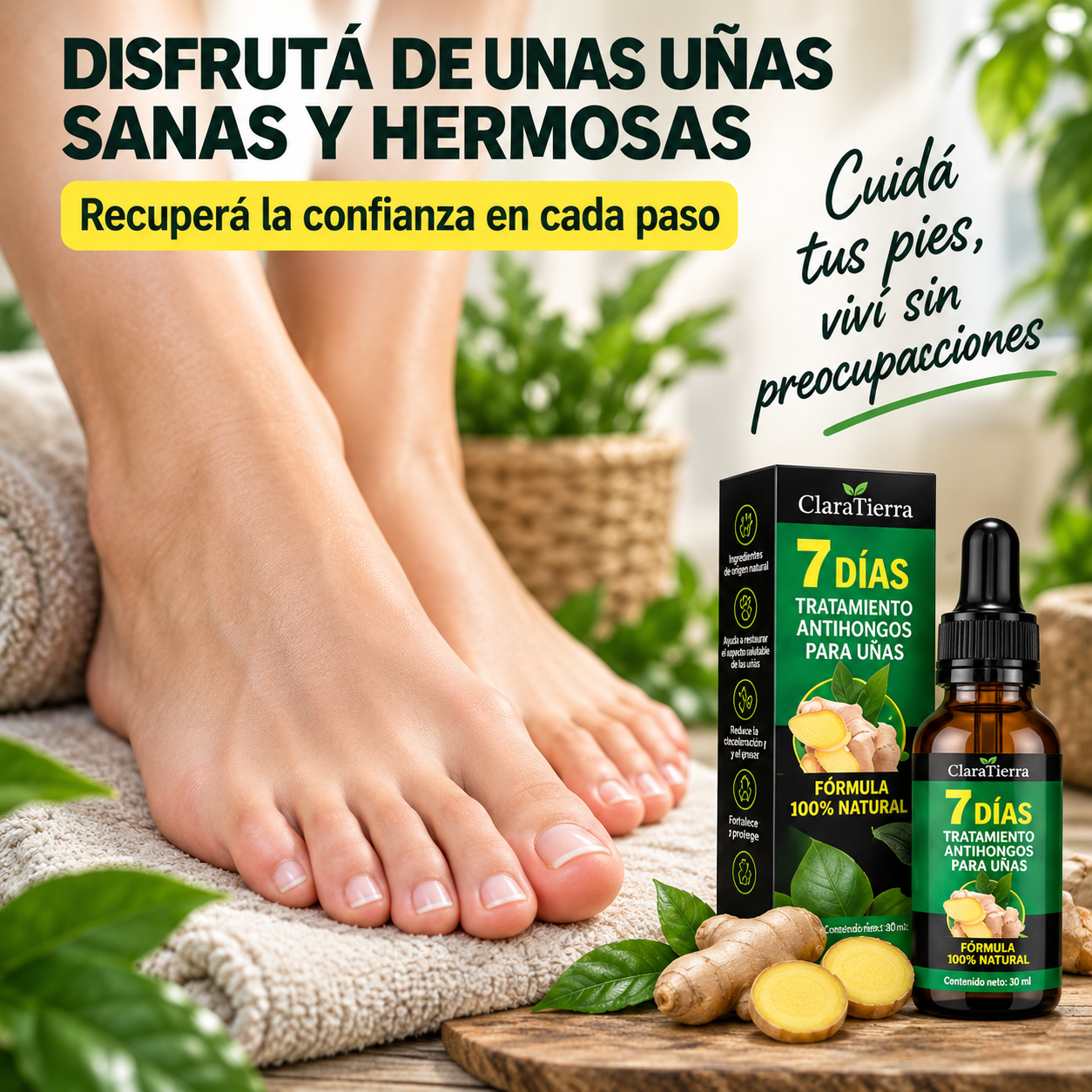 Tratamiento Antihongos 7 Días – Fórmula 100% Natural para Uñas Más Sanas y Fuertes