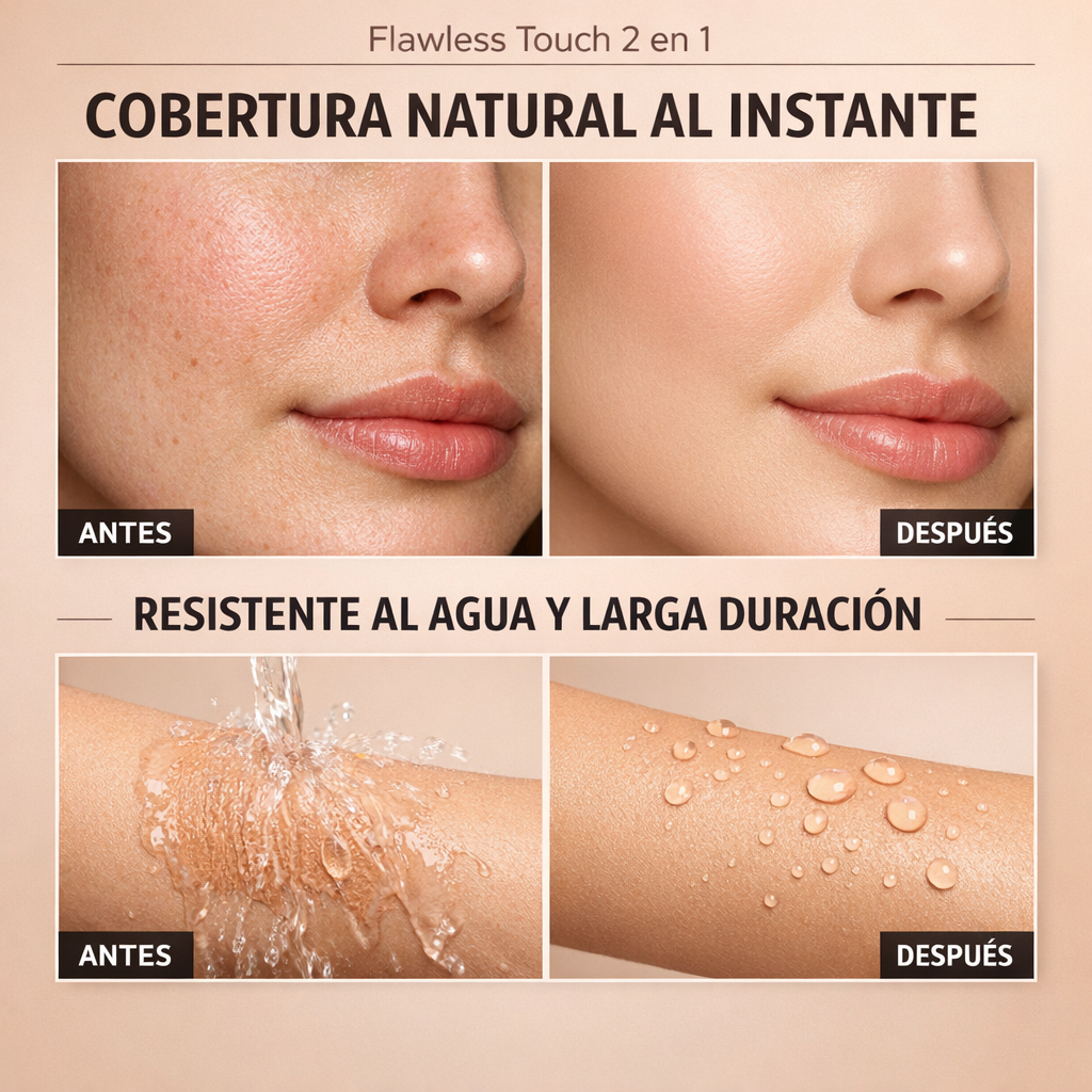 Base de Maquillaje en Barra 2 en 1 Flawless Touch — Difumina y Cubre al Instante
